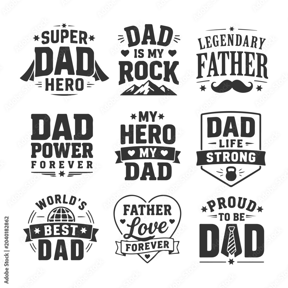 Fototapeta premium Retro Father Typography SVG for Premium T-Shirt Graphics