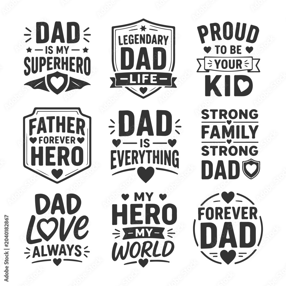 Fototapeta premium Father’s Day Premium SVG Bundle with Vintage Typography