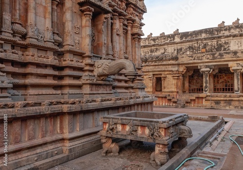 Foto The Brihadeesvara Temple is a masterpiece of Chola dynasty architecture