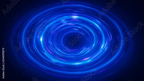 Abstract Blue Swirl Vortex, Cosmic Energy Tunnel, Sci-Fi Portal