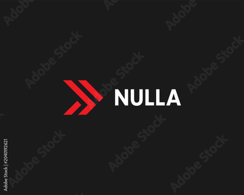 Abstract arrow vector logo of dynamic shapes. Red chevron speed or forward logotype for logistics, delivery, cargo transport, sport racing, finance and delivery startups