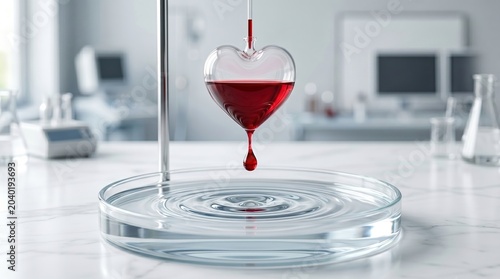 Symbolic Heart Dropper in a Science Laboratory