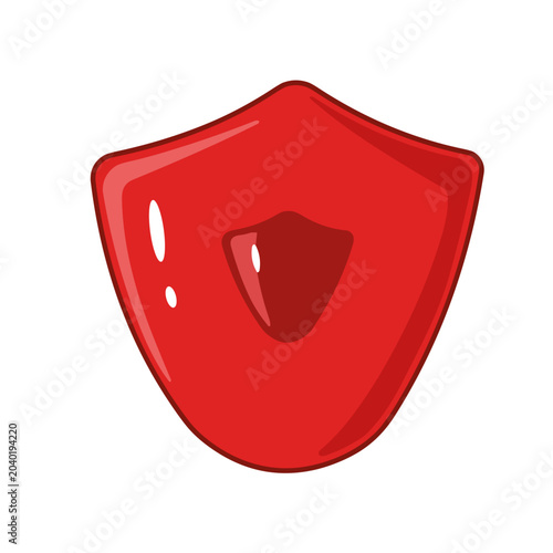 Photos Glossy Red Shield Security