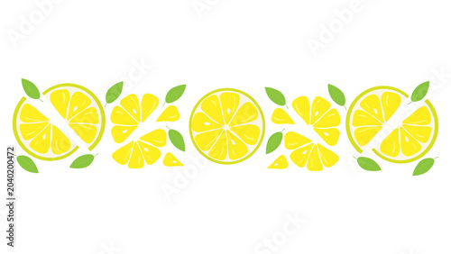 Background with yellow lemon slices