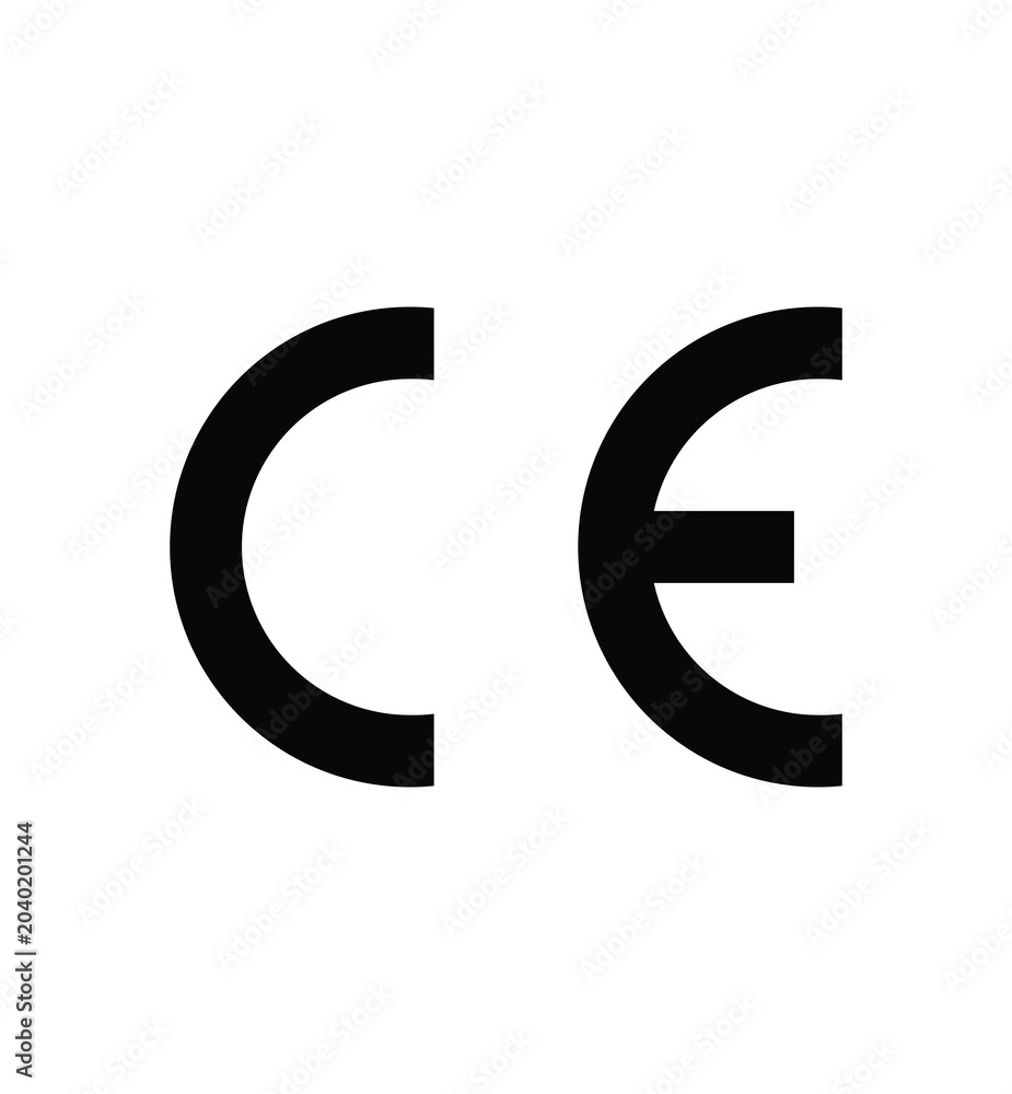 Fotografie CE logo vector.