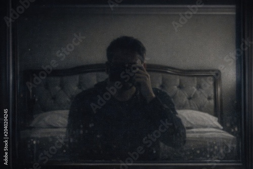 A person capturing their likeness in a mirror
