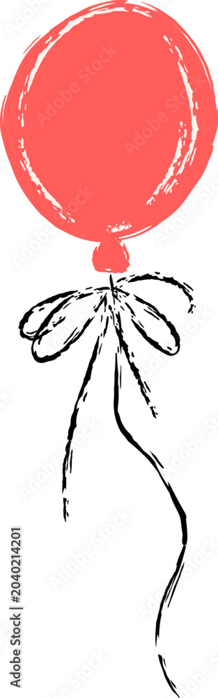Obraz premium Balloon With Ribbon Sketch