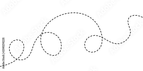 Fotografía A whimsical dashed line illustration, creating a playful, meandering path with l