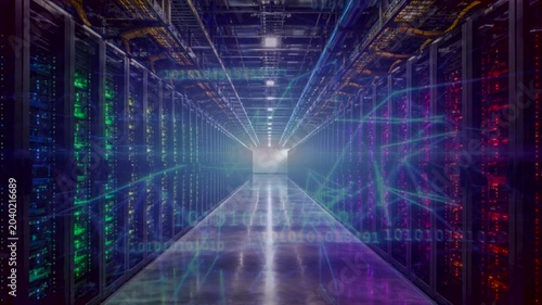 Computer network data animation