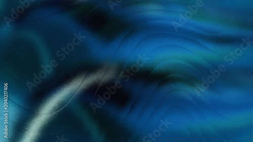 Photos Abstract wavy iridescent blue and teal fluid texture with subtle etched lines an