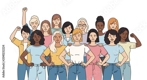 Obraz na płótnie Diverse group of women standing together.