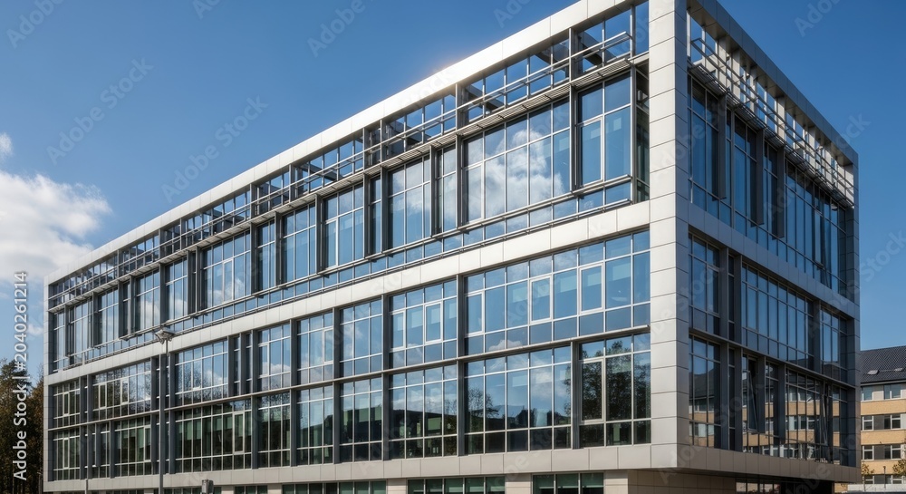 Obraz premium modern office building with glass facade