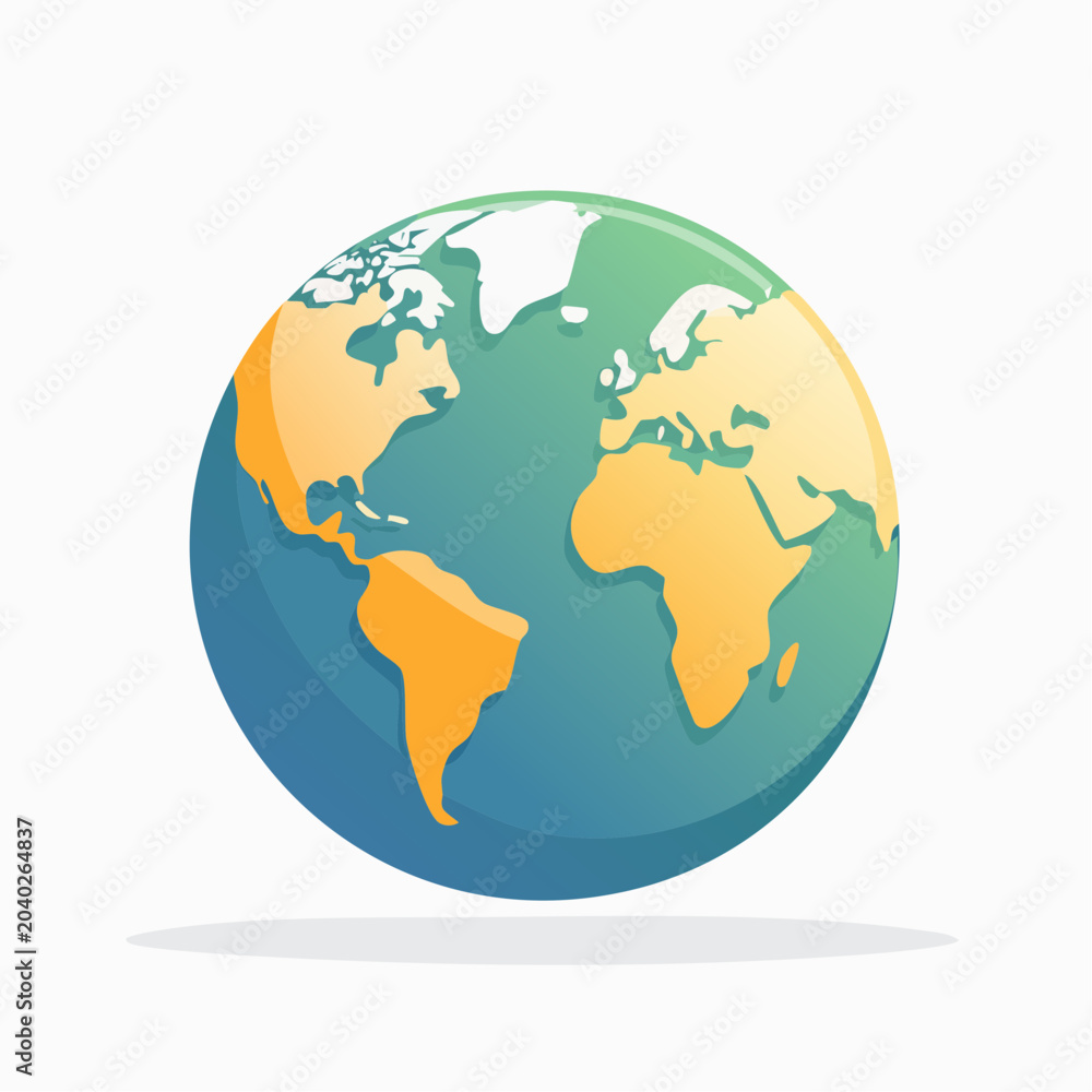 Obraz premium Stylized Globe Illustration