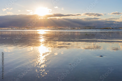 Photos 日本の風景　福岡県福津市　夕暮れの宮地浜（かがみの海）