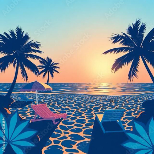 palm trees on the beach