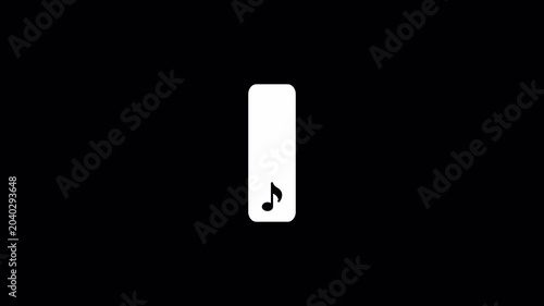 Screen Brightness Adjustment Bar Animation on Transparent Background, Display Brightness Control Slider with Alpha Channel, Simple Brightness bar Animation, Increasing Screen Brightness Bar.