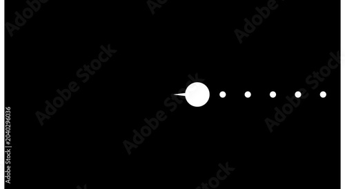 Minimalist loading animation with moving white dot on animation