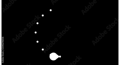 Minimalist loading spinner animation with circular animation