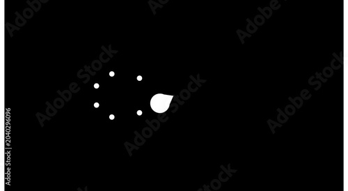 Minimalist loading spinner animation with orbiting animation