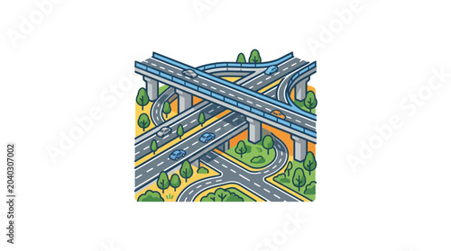 Photos Interchange highway road junction system.