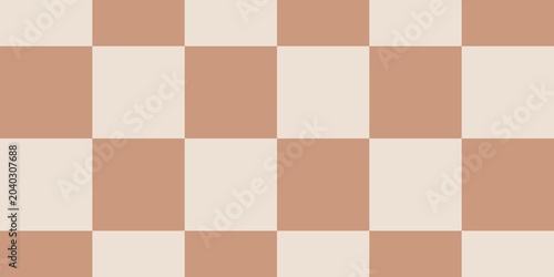 Brown seamless checkerboard pattern background, retro geometric chess board grid texture, trendy Y2K aesthetic multicolor squares graphic element