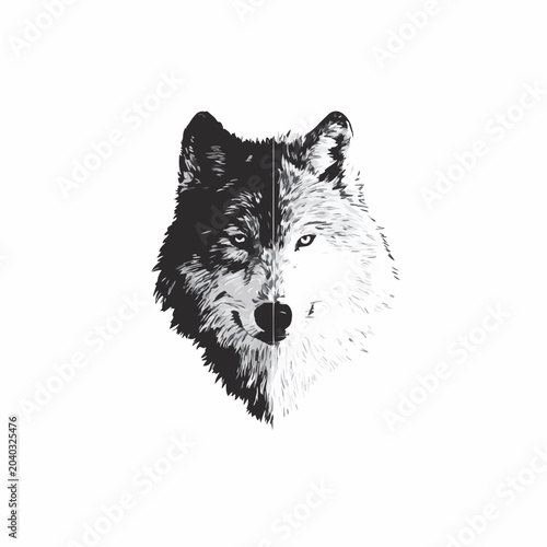 wolf head logo,