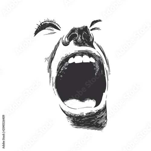 screaming mouth logo