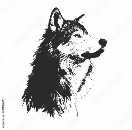wolf head logo,