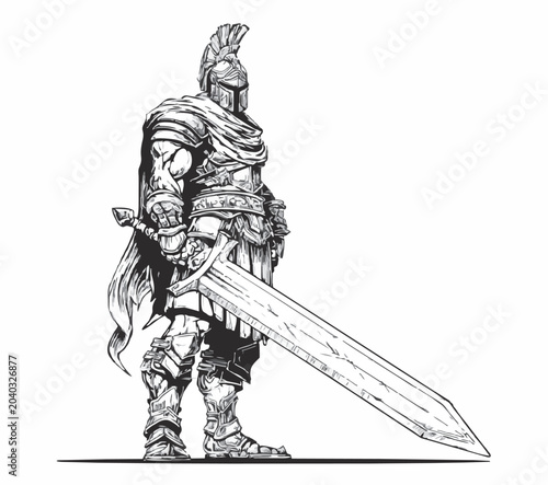 knight warrior logo,