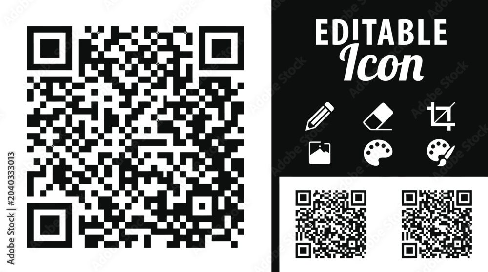 Fototapeta premium The QR code graphic serves as a versatile digital scanning tool for information access and contactless interaction in modern commerce.