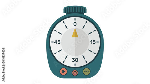 Bild auf Leinwand Teal Stopwatch Timer Device Closeup.