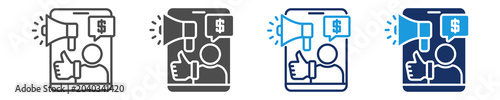 Bild auf Leinwand endorsement icon set with multiple concept