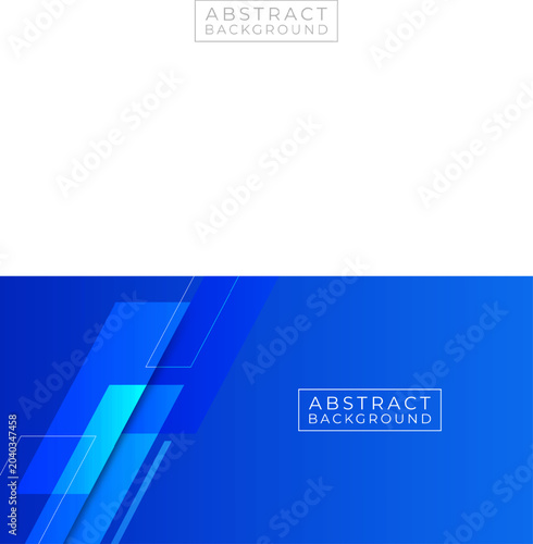 Abstract Blue Geometric Shapes Background with Clean Lines
