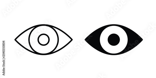 Obraz na płótnie Eyes icon vector. pictogram illustration on white background.