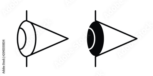 Foto Eye side icon vector. pictogram illustration on white background.