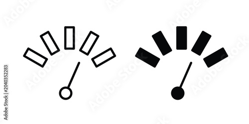 Foto Gauge icon vector. pictogram illustration on white background.