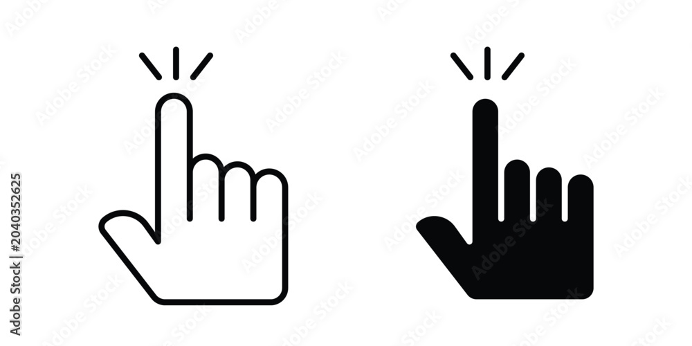 Fototapeta premium Hand cursor icon vector. pictogram illustration on white background.