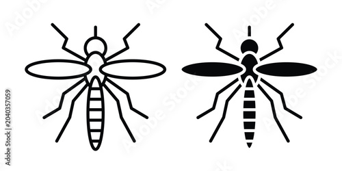 Quadro su tela Mosquito icon vector. pictogram illustration on white background.