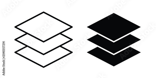 Multiple Layers icon vector. pictogram illustration on white background.