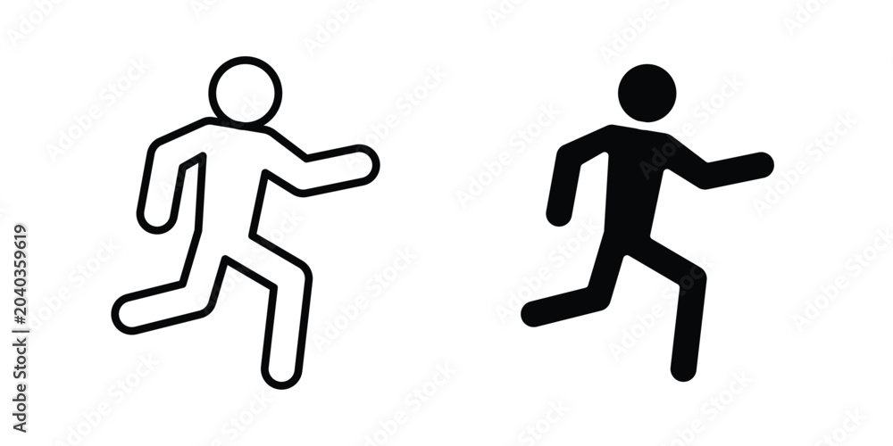 Fototapeta premium Person walking icon vector. pictogram illustration on white background.