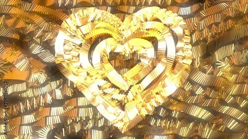 Background video Gold chrome Glitter shiny