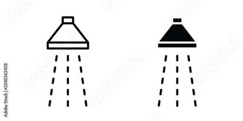 Canvastavla Shower down icon vector