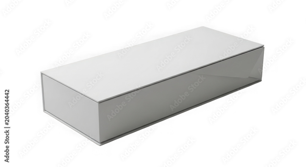 Naklejka premium Modern gray rectangular metal box isolated