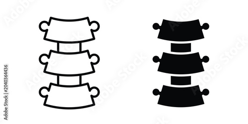 Tableau sur toile Spine icon vector. pictogram illustration on white background.
