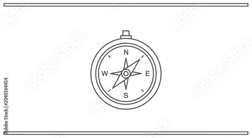 Vintage Compass Icon, Navigation Tool, Directional Guide, Nautical Symbol