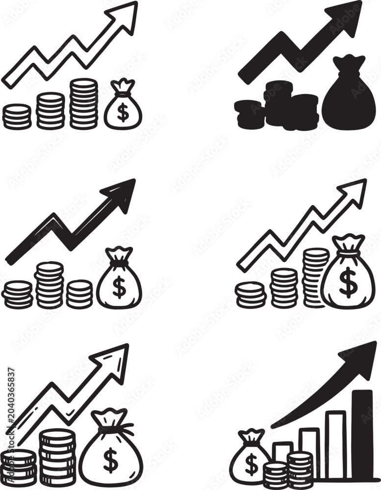© Muhammad - Doodle financial growth and investment icons set © Muhammad - Doodle financial growth and investment icons set