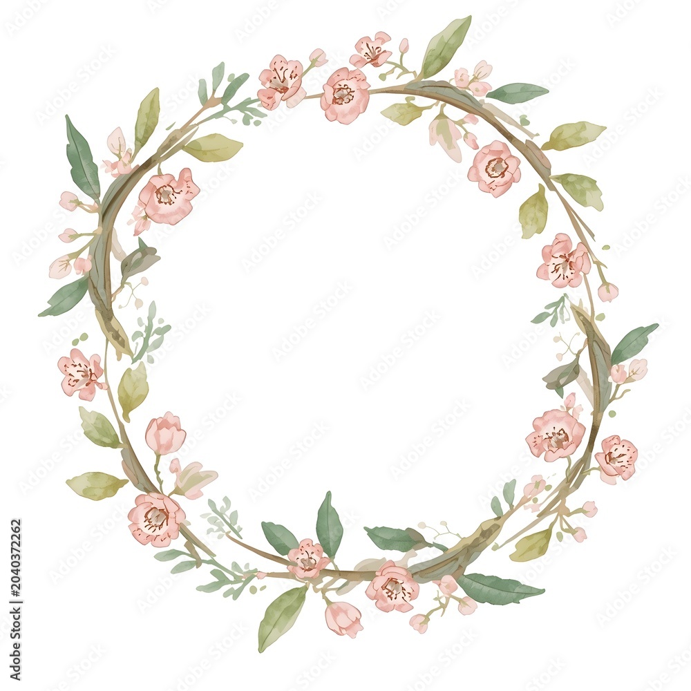 Fototapeta premium floral frame with flowers, frame of flower,frame with flowers and wild flowers sketch vector floral herb