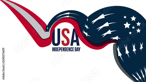 USA Independence Day celebration graphic design element