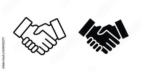 Tableau sur toile Settlement icon graphic element set in black linear and clipatrt.