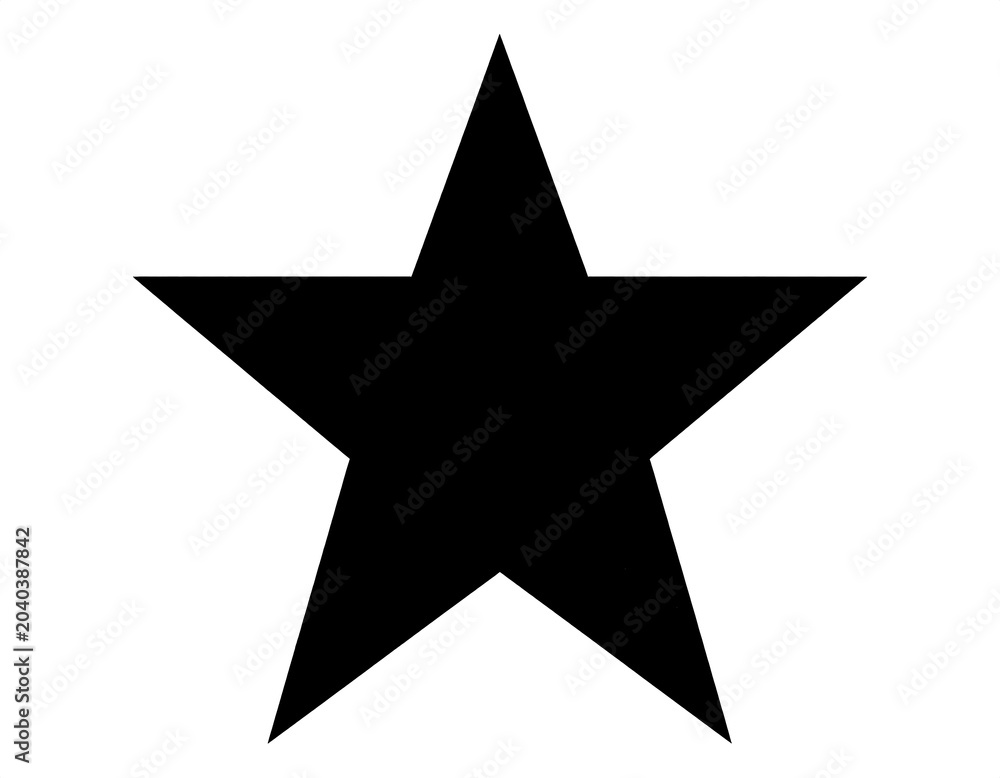 Obraz premium A black star shape on a white background